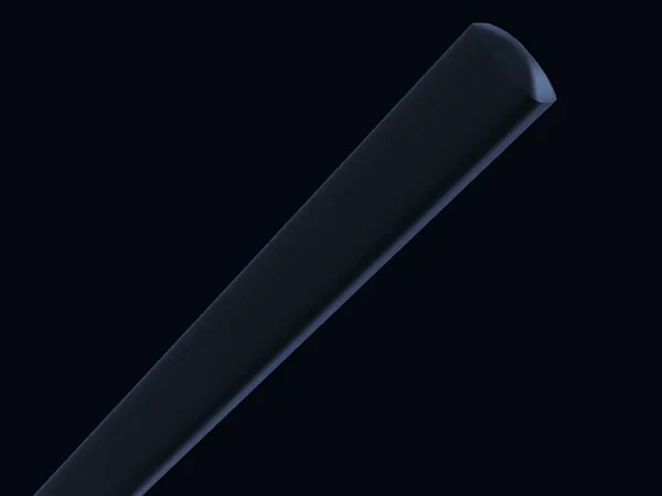 No knob on the handle of a hockey stick, rendered in 3D.